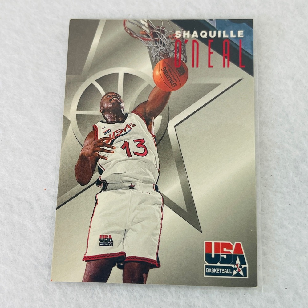 Shaquille O'Neal 1996 Fleer SkyBox USA Basketball Texaco Card 7 Shaq Team USA